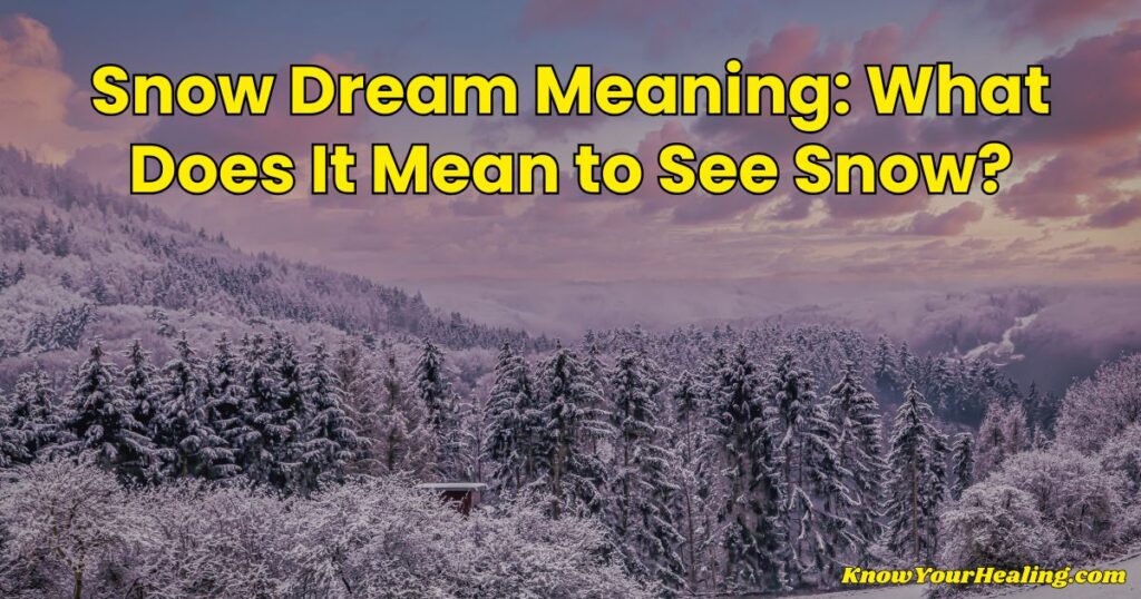 snow in dreams
